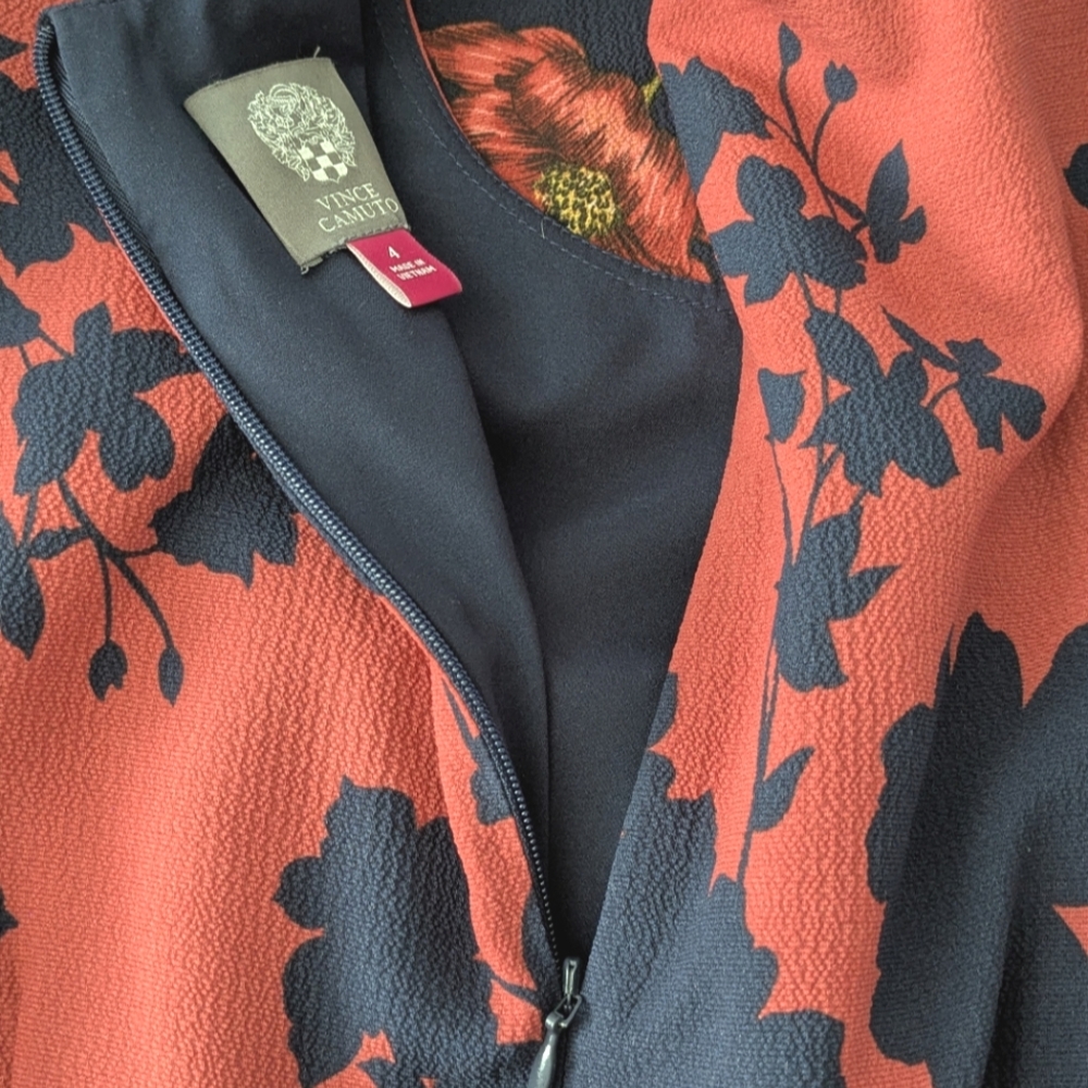 Vince Camuto Handkerchief Hem Floral Midi Dress - Picture 15 of 16